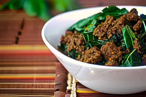 Ethiopian Elegance: Gomen Kitfo - A Delicate Dance of Spices and Greens