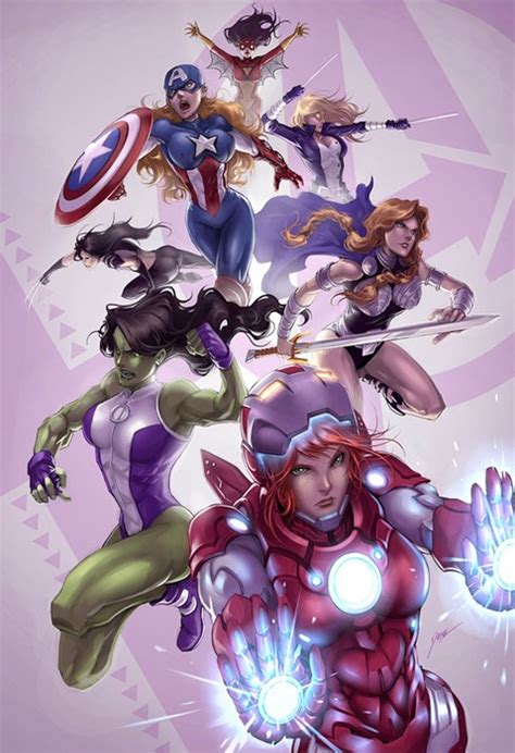 The Female Avengers - Superheroes - superheroes, batman, superman, avengers, spiderman, Pokémon GO