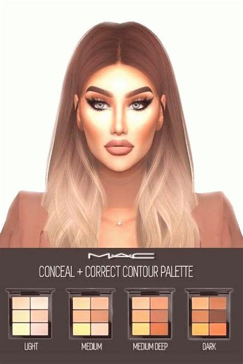 Sims 4 CC's - The Best: Conceal + Correct (Contour Palette) by MAC - marguerite - in 2020 | The ...