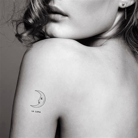 Half Moon Face Tattoo