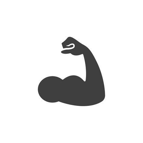 Vector sign of the Strong hand symbol is isolated on a white background. Strong hand icon color ...