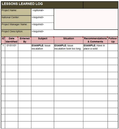 8+ Lesson Learned Templates - Word, Excel, PDF