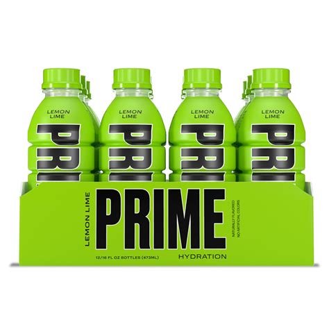 Prime Hydration with BCAA Blend for Muscle Recovery Lemon Lime (12 Drinks, 16 fl oz. Each ...