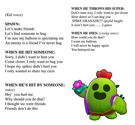 This is how spike's voice lines should be according to me : r/Brawlstars