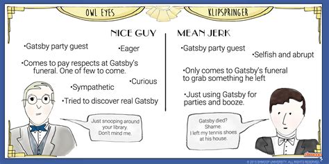 Owl Eyes and Klipspringer in The Great Gatsby