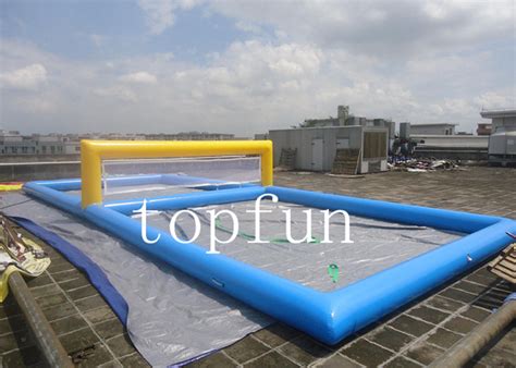 Blue Inflatable Sports Games Water Inflatable Beach Volleyball Court