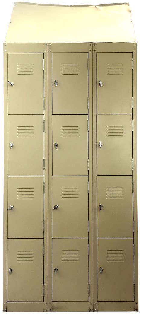 Used 3 Bay 4 Tier Metal Lockers | Absoe