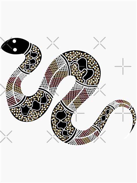 "Authentic Aboriginal Art - Snake" Sticker for Sale by HogarthArts ...