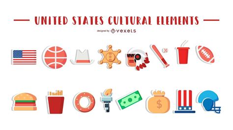 United States Cultural Elements Vector Download