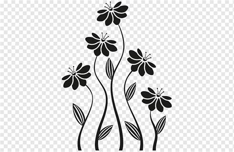 Floral design Silhouette Flower, Silhouette, animals, leaf, branch png | PNGWing