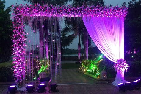 Entrance Arch : Colors will be red and silver both side draping. Crystal with … | Wedding ...
