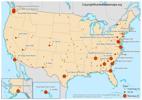 US Military Bases Map | US Military Installations Map