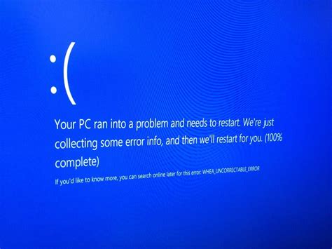 What does the WHEA Uncorrectable Error Blue Screen mean in Windows?