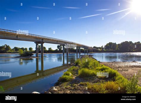 Drava river bridge in Podravina Stock Photo - Alamy