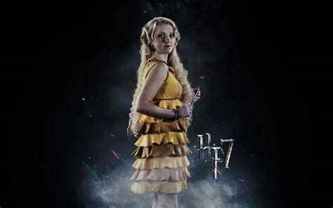 evanna lynch harry potter and the deathly hallows harry potter luna lovegood yellow dress ...