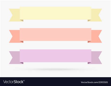 Popular label ribbon pastel color banner origami Vector Image