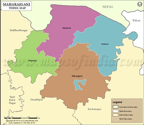 Mahrajganj Tehsil Map