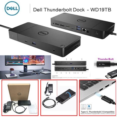 Đế kết nối Dell WD19TB Thunderbolt Dock support 4K-5K kèm Sạc 180W 30860214 | Rongbay.com