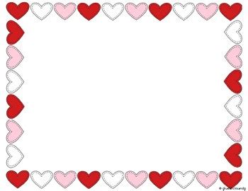 Heart Border Clipart by Glue Sticks and Glitter | TPT