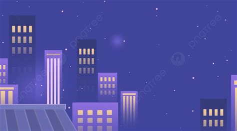 Blue Atmosphere Night City Illustration Background, Blue Background ...