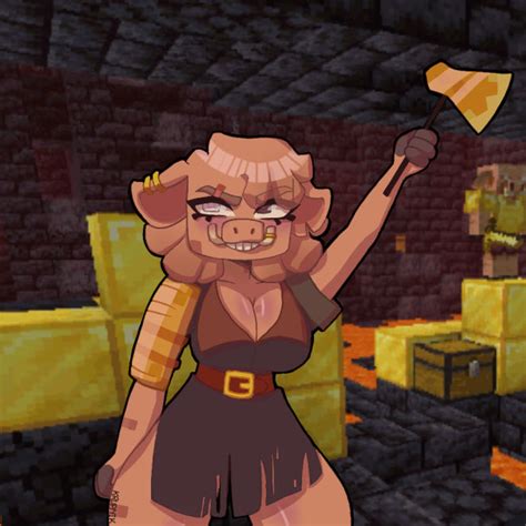 Minecraft Piglin Brute Girl (Remastered) by Krupnik-Art on DeviantArt