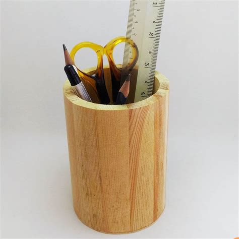 Unfinished natural wood, Pencil holder – MOSAICART.ONLINE