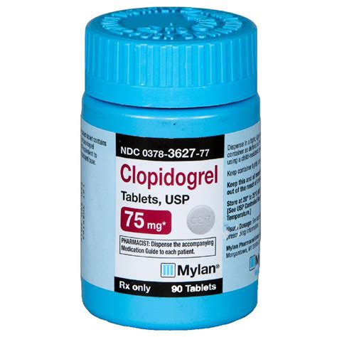 Clopidogrel Tablets 75mg, 90 Count (Manufacture may vary) | On Sale ...