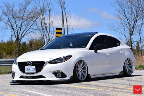 White Stanced Mazda 3 Make Over | Mazda 3, Mazda, Mazda 3 hatchback