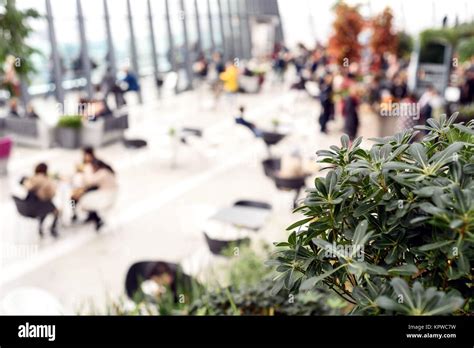 People inside viewing the free Sky Garden cafe on the 35th floor of 20 Fenchurch Street in ...