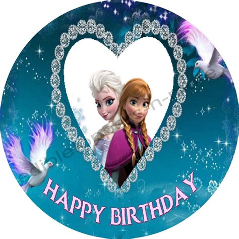 Disney's Frozen Personalized Edible Print Premium Cake Topper Frosting – Edible Toppers & More