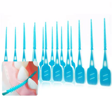 16pcs Dental Flosser Soft Silicone Teeth Cleaning Floss Interdental ...