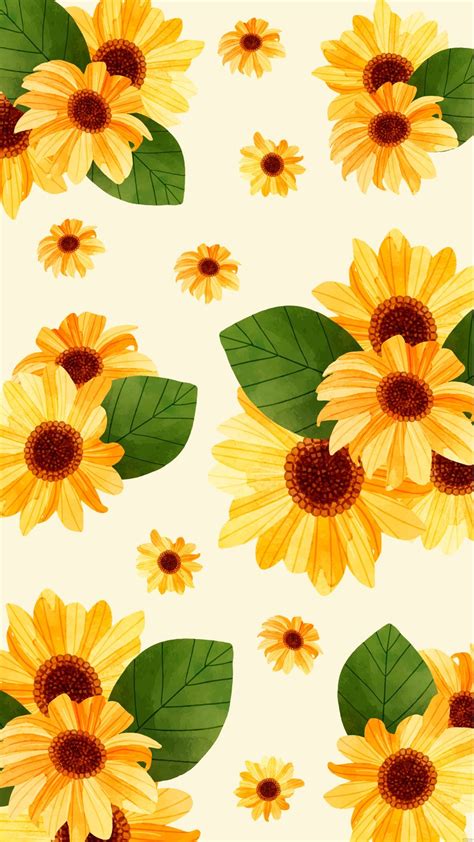 Aesthetic Sunflower Iphone Background in SVG, Illustrator, JPG, EPS - Download | Template.net