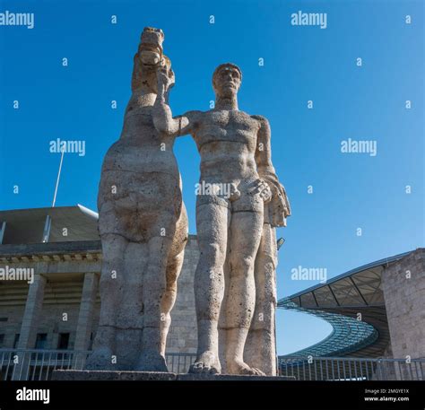 Horse Tamer Nazi era sculpture at Berlin Olympic stadium Stock Photo - Alamy