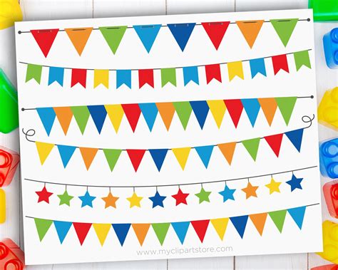 Pennant Banner Clipart Carnival Games