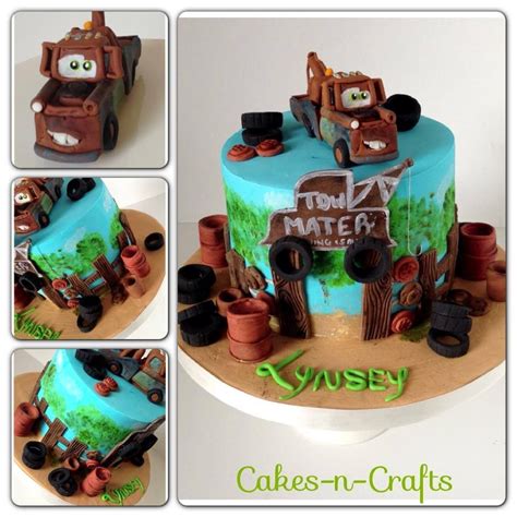 Tow Mater - Cakes-n-Crafts | Disney cars cake, Mater cake, Cookie cake birthday