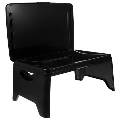 Folding Computer Desk Table on The Lap Desks Tables for Office Work with Storage Laptop Holder ...