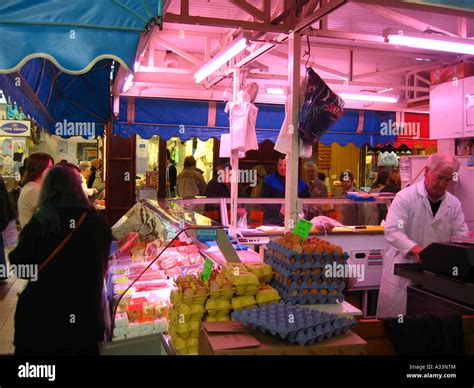 Food Stall Indoor Market Swansea South Wales UK Stock Photo - Alamy