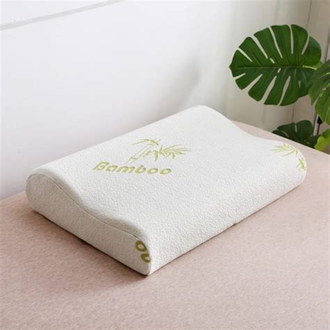 Large Bamboo Contour Pillow for Back Front and Side Sleepers | LinenStar