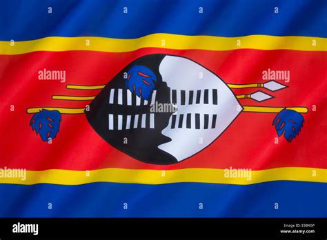 The state and war flag of Swaziland Stock Photo - Alamy