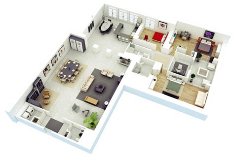 25 More 3 Bedroom 3D Floor Plans