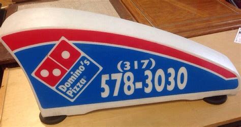 Domino's Pizza Delivery Car Topper Sign Original HTH Shark Fin Magnetic ...