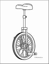 Clip Art Unicycle Coloring Page – Abcteach sketch template