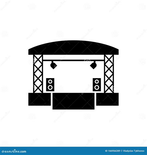 Concert Stage Icon Isolated on White Background. Vector EPS 10 Stock ...