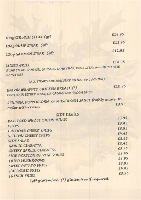 Menu at The Green Man pub & bar, Lewes, Lewes Rd