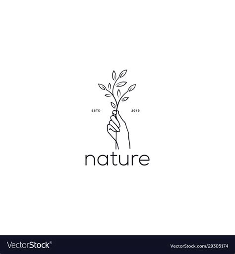 Nature logo design template concept Royalty Free Vector