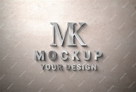 Premium PSD | Marble logo design mockup with lights