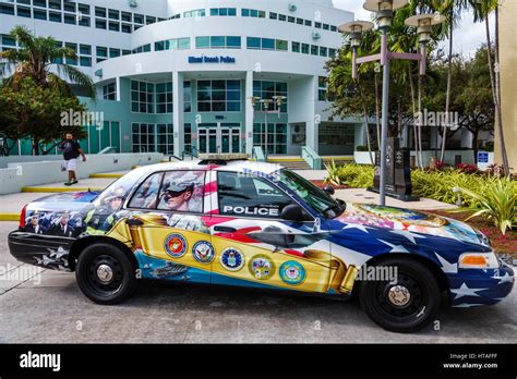 Miami Beach Florida Beach Police department headquarters building Stock ...