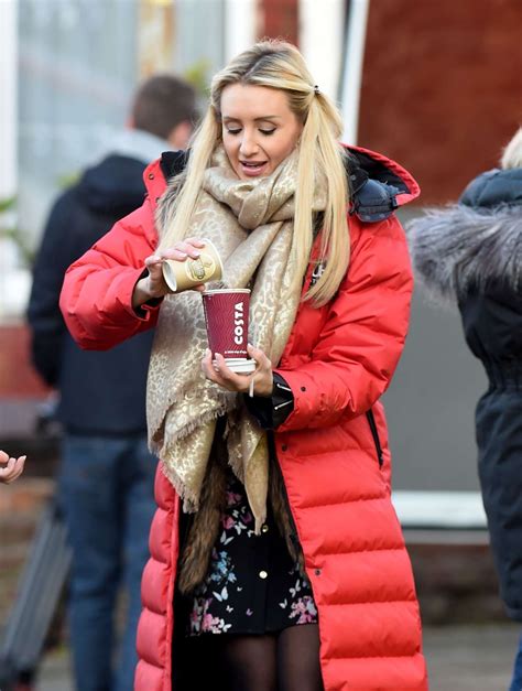 Catherine Tyldesley on set for 'Coronation Street' in Manchester | GotCeleb