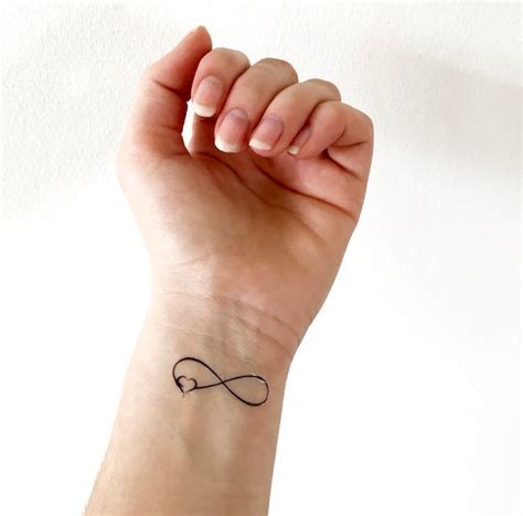 Infinity Heart Temporary Tattoo