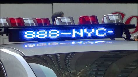 NYPD lightbar information text [NY | 7/2013] - YouTube